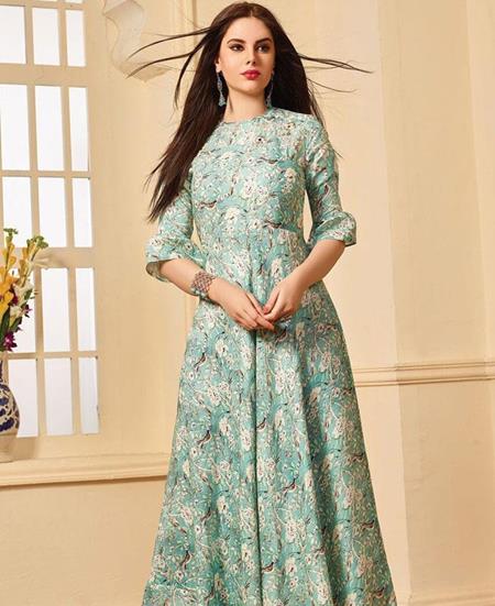 Picture of Enticing Mint Readymade Gown