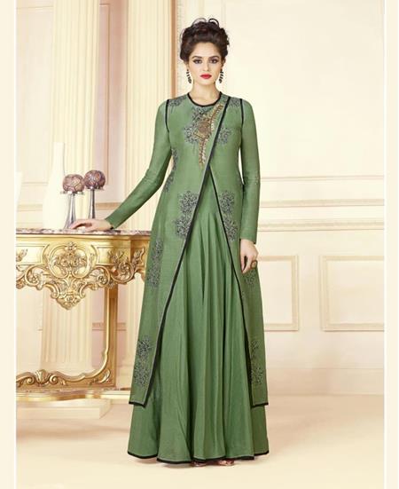 Picture of Bewitching Green Readymade Gown