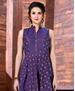 Picture of Pleasing Dark Purple Readymade Gown