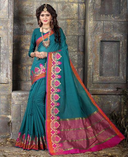 Picture of Sublime Dull Blue Casual Saree