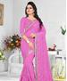 Picture of Charming Powder Pink Georgette Saree