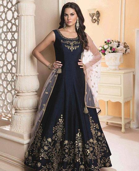 Picture of Splendid Navy Blue Party Wear Gown