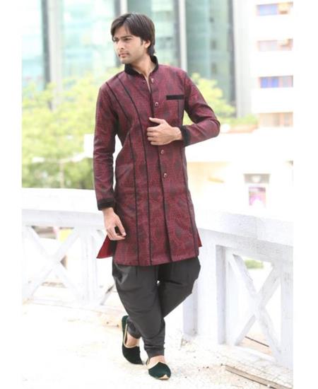 Picture of Statuesque Maroon Indo Western