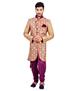 Picture of Graceful Natural Jute With Purple Indo Western