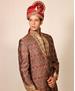 Picture of Pleasing Brown With Khakee Sherwani