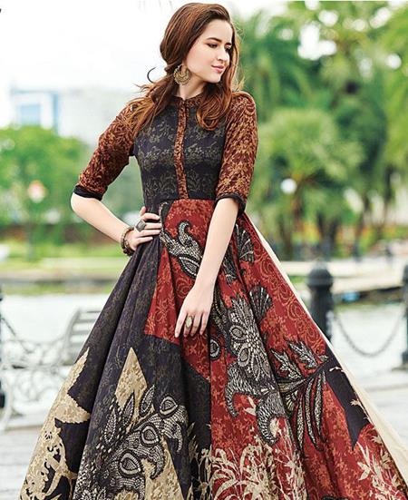 Picture of Nice Multicolor Readymade Gown