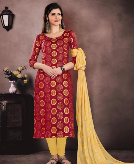 Picture of Sublime Maroon Straight Cut Salwar Kameez
