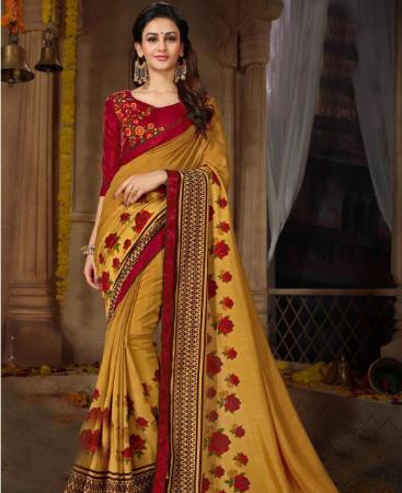 Picture of Marvelous Yellow Casual Saree