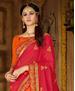Picture of Classy Red & Orange Designer Saree