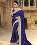 Picture of Pleasing Navy Blue Georgette Saree
