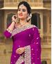 Picture of Shapely Purple Georgette Saree