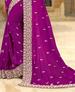 Picture of Shapely Purple Georgette Saree