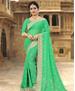 Picture of Bewitching Green Georgette Saree