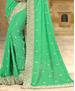 Picture of Bewitching Green Georgette Saree