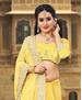 Picture of Sightly Yellow Georgette Saree