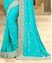 Picture of Stunning Turquoise Blue Georgette Saree