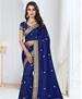 Picture of Lovely Royal Blue Designer Saree