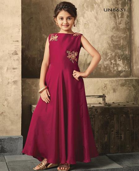 Picture of Enticing Magenta Pink Kids Gown
