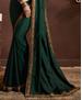 Picture of Fine Forest Green Chiffon Saree