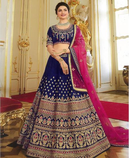 Picture of Magnificent Navy Blue Lehenga Choli