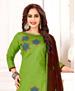 Picture of Good Looking Green Cotton Salwar Kameez