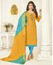 Picture of Magnificent Musturd Yellow Cotton Salwar Kameez
