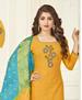 Picture of Magnificent Musturd Yellow Cotton Salwar Kameez
