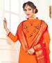 Picture of Stunning Orange Cotton Salwar Kameez