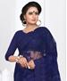 Picture of Excellent Navy Blue Net Saree