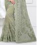 Picture of Good Looking Pastel Green Net Saree