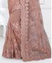 Picture of Magnificent Dusty Pink Net Saree
