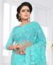 Picture of Charming Turquoise Blue Net Saree