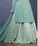 Picture of Sightly Turquoise Blue Straight Cut Salwar Kameez