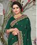 Picture of Grand Dark Green Silk Saree