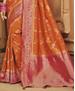 Picture of Amazing Orange Silk Saree