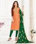 Picture of Pretty Orange Cotton Salwar Kameez