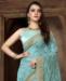 Picture of Beautiful Turquoise Blue Silk Saree