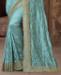 Picture of Beautiful Turquoise Blue Silk Saree