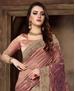 Picture of Lovely Light Brown Silk Saree