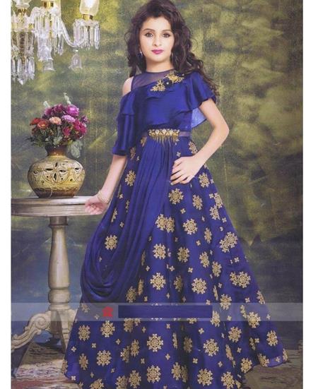 Picture of Statuesque Royal Blue Kids Gown