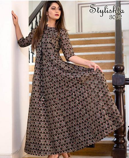 Picture of Taking Grey Brown Readymade Gown