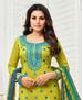 Picture of Gorgeous Parrot Green Straight Cut Salwar Kameez