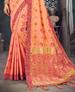 Picture of Lovely Peach Silk Saree