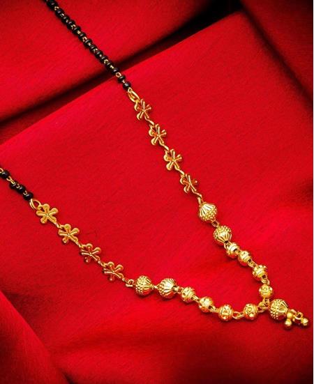 Picture of Ideal Golden & Black Mangalsutra