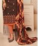 Picture of Bewitching Brown Cotton Salwar Kameez