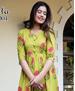 Picture of Resplendent Green Yellow Readymade Gown