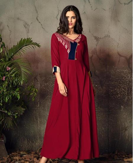 Picture of Ideal Red Readymade Gown