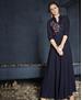 Picture of Well Formed Navy Blue Readymade Gown
