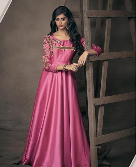 Rani Pink Designer Jacket Gown