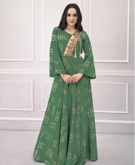 Picture of Comely Green Readymade Gown